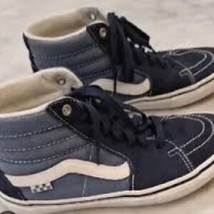 VANS Old Skool Blue Suede And Denim SK8 High Top Size Mens 4.5 Women's 6.5